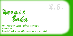 margit boka business card